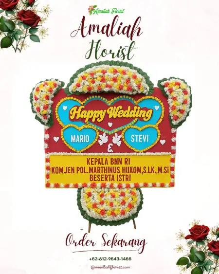 Papan Bunga Pernikahan Betet
